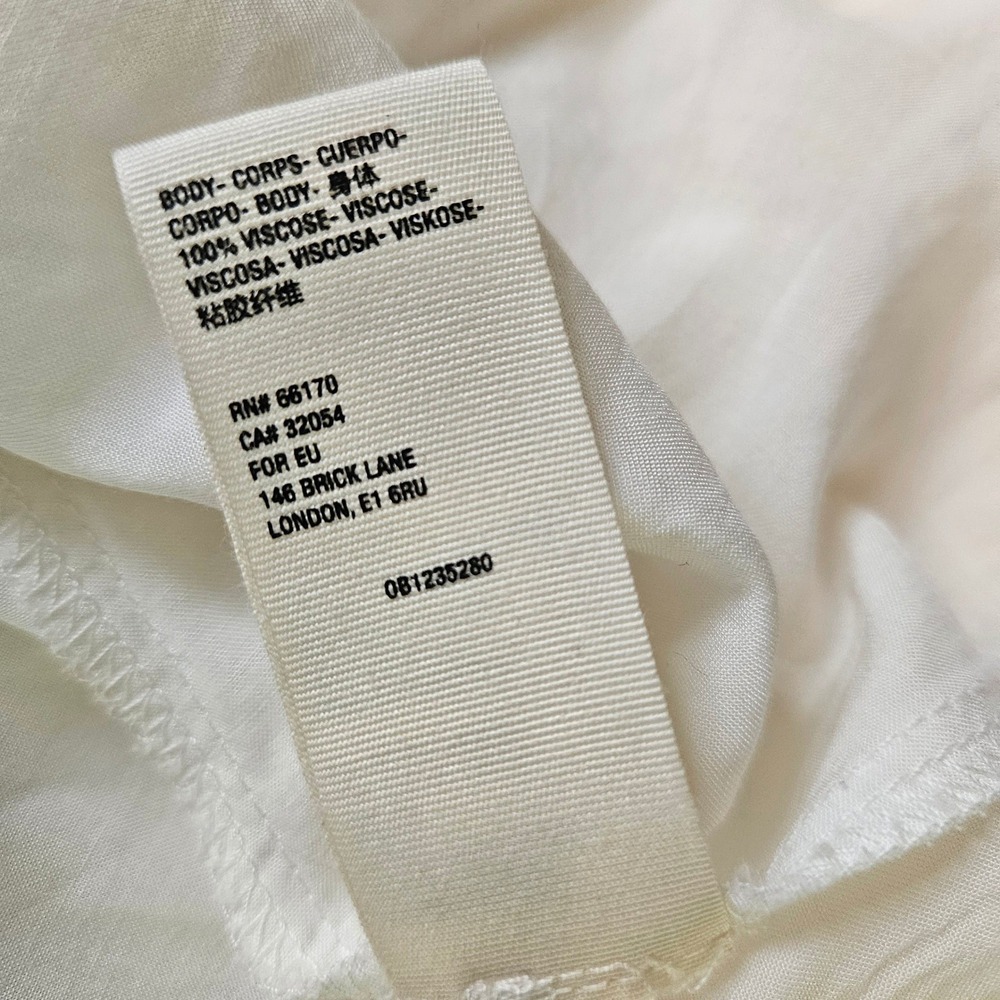 Free People Edie Dress Button Front Tiered Maxi Dress Ivory Size M Boho Cottage - Picture 8 of 16